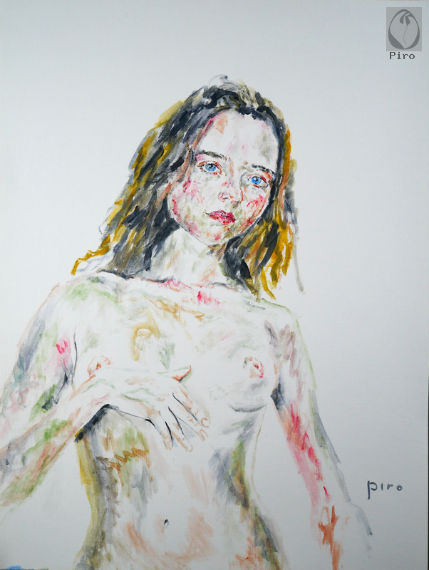 oil on paper - olio su carta di Piro